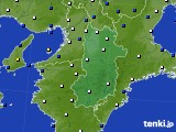 2022年12月24日の奈良県のアメダス(風向・風速)