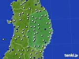 2022年12月24日の岩手県のアメダス(風向・風速)