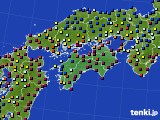 四国地方のアメダス実況(日照時間)(2022年12月25日)