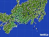 2022年12月26日の東海地方のアメダス(風向・風速)