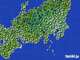 関東・甲信地方のアメダス実況(気温)(2022年12月27日)