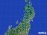 東北地方のアメダス実況(気温)(2022年12月28日)