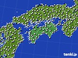 2022年12月28日の四国地方のアメダス(風向・風速)