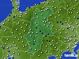 2022年12月29日の長野県のアメダス(風向・風速)