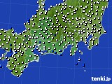 2022年12月31日の東海地方のアメダス(風向・風速)