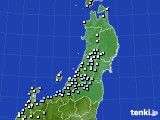 東北地方のアメダス実況(降水量)(2023年01月01日)