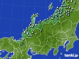 北陸地方のアメダス実況(降水量)(2023年01月01日)