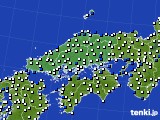 2023年01月01日の中国地方のアメダス(風向・風速)
