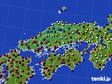 中国地方のアメダス実況(日照時間)(2023年01月02日)