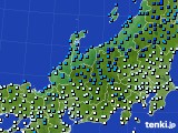 北陸地方のアメダス実況(気温)(2023年01月02日)