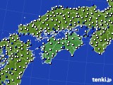 四国地方のアメダス実況(風向・風速)(2023年01月03日)
