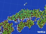 中国地方のアメダス実況(日照時間)(2023年01月05日)