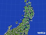 東北地方のアメダス実況(風向・風速)(2023年01月05日)