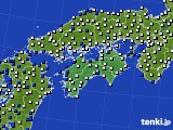 四国地方のアメダス実況(風向・風速)(2023年01月07日)