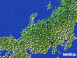 北陸地方のアメダス実況(気温)(2023年01月08日)