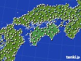 四国地方のアメダス実況(気温)(2023年01月08日)