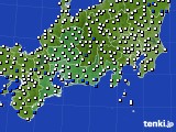 東海地方のアメダス実況(風向・風速)(2023年01月08日)