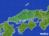 中国地方のアメダス実況(積雪深)(2023年01月09日)