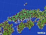 中国地方のアメダス実況(日照時間)(2023年01月10日)