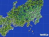 関東・甲信地方のアメダス実況(気温)(2023年01月10日)