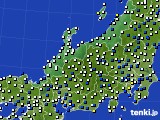 2023年01月10日の北陸地方のアメダス(風向・風速)