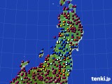 東北地方のアメダス実況(日照時間)(2023年01月12日)
