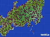 関東・甲信地方のアメダス実況(日照時間)(2023年01月12日)