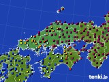 2023年01月12日の中国地方のアメダス(日照時間)