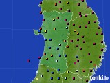 秋田県のアメダス実況(日照時間)(2023年01月12日)