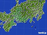 東海地方のアメダス実況(風向・風速)(2023年01月12日)