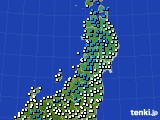 2023年01月14日の東北地方のアメダス(気温)
