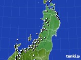 東北地方のアメダス実況(降水量)(2023年01月15日)