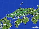 2023年01月16日の中国地方のアメダス(風向・風速)