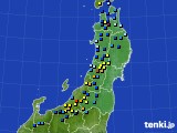東北地方のアメダス実況(積雪深)(2023年01月17日)