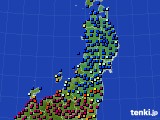 東北地方のアメダス実況(日照時間)(2023年01月17日)