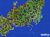 関東・甲信地方のアメダス実況(日照時間)(2023年01月17日)