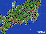 関東・甲信地方のアメダス実況(日照時間)(2023年01月18日)