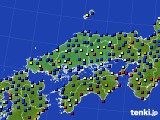 中国地方のアメダス実況(日照時間)(2023年01月18日)