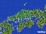 2023年01月18日の中国地方のアメダス(日照時間)