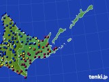 道東のアメダス実況(日照時間)(2023年01月18日)