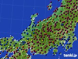 北陸地方のアメダス実況(日照時間)(2023年01月19日)