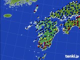 九州地方のアメダス実況(日照時間)(2023年01月19日)