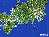 東海地方のアメダス実況(風向・風速)(2023年01月19日)