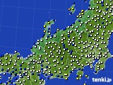 2023年01月20日の北陸地方のアメダス(風向・風速)