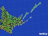 道東のアメダス実況(日照時間)(2023年01月21日)