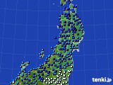 2023年01月21日の東北地方のアメダス(気温)