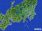 関東・甲信地方のアメダス実況(気温)(2023年01月21日)