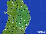 岩手県のアメダス実況(風向・風速)(2023年01月21日)