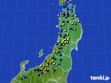 東北地方のアメダス実況(積雪深)(2023年01月22日)