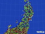 東北地方のアメダス実況(日照時間)(2023年01月22日)